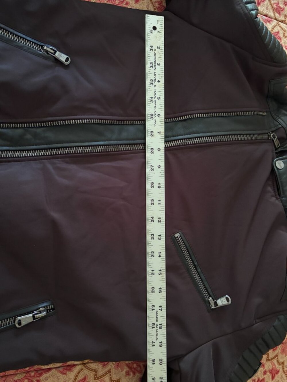 Ventiuno Biker Jacket Size Large Leather/Polyester Black - Picture 6 of 14